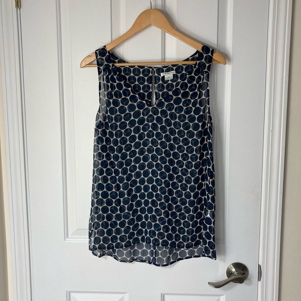 Club Monaco 100% Silk Sheer Blouse